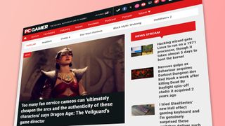 A picture of the PC Gamer website