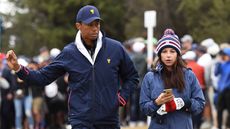 Tiger Woods and Erica Herman at the 2019 Presidents Cup at Royal Melbourne