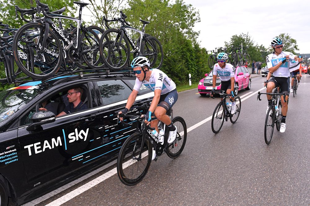 Ian Stannard and Sebastian Henao (Team Sky)