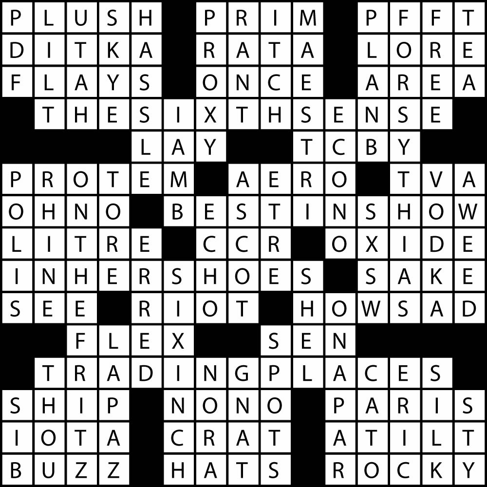 Crossword solution