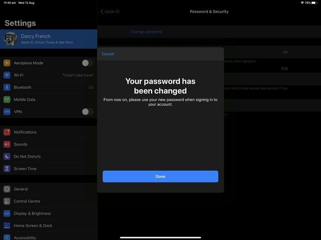 comment changer le mot de passe id apple