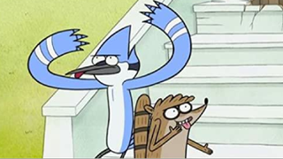 Mordecai and Rigby in Regular Show.