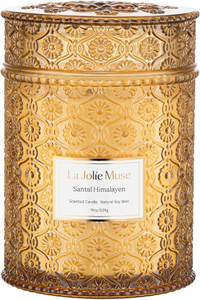 LA JOLIE MUSE Sandalwood Candle: was $36 now $28 @ Amazon