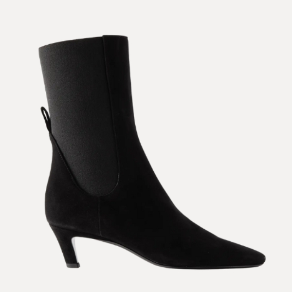 TOTEME The Mid Heel Suede Chelsea Boots