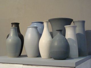 A variety of ceramics in different shapes.
