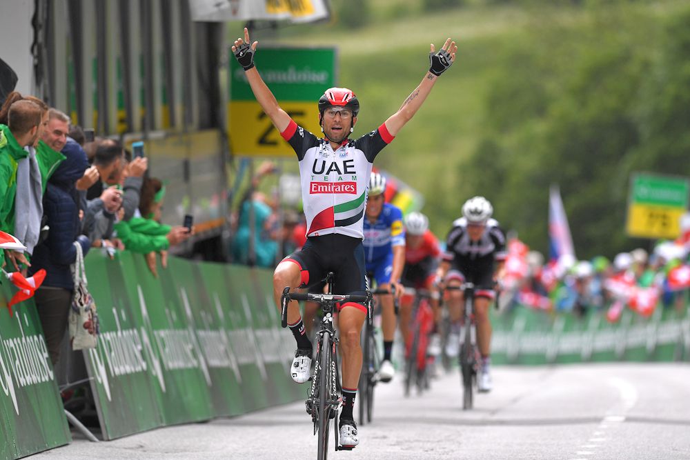 Diego Ulissi (UAE Team Emirates) wins stage 5 at the Tour de Suisse
