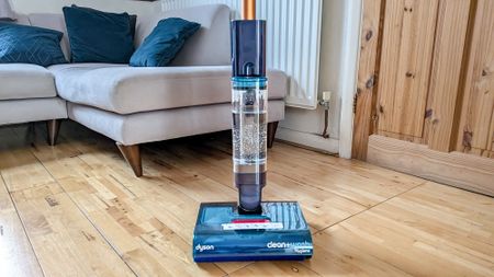 Dyson Clean + Wash Hygiene on hard wood floor