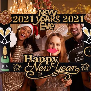 TOYANDONA 2021 Happy New Year Eve Photo Frame