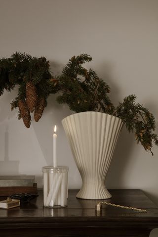 Foliage in a Scandi-inspired Christmas interior