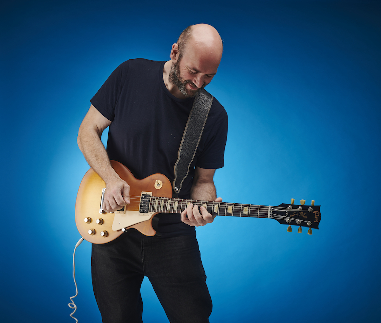 Chris Bird playing a Les Paul