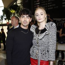 new york, new york may 08 joe jonas and sophie turner attend the louis vuitton cruise 2020 fashion show at jfk airport on may 08, 2019 in new york city photo by brian achgetty images for louis vuitton