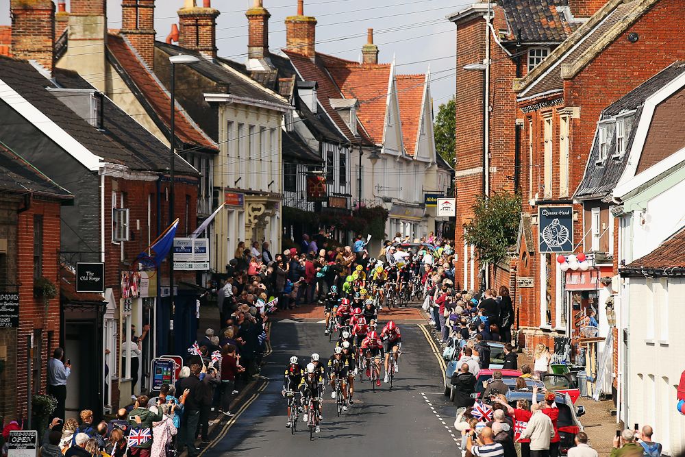 The peloton in action during stage 7.
