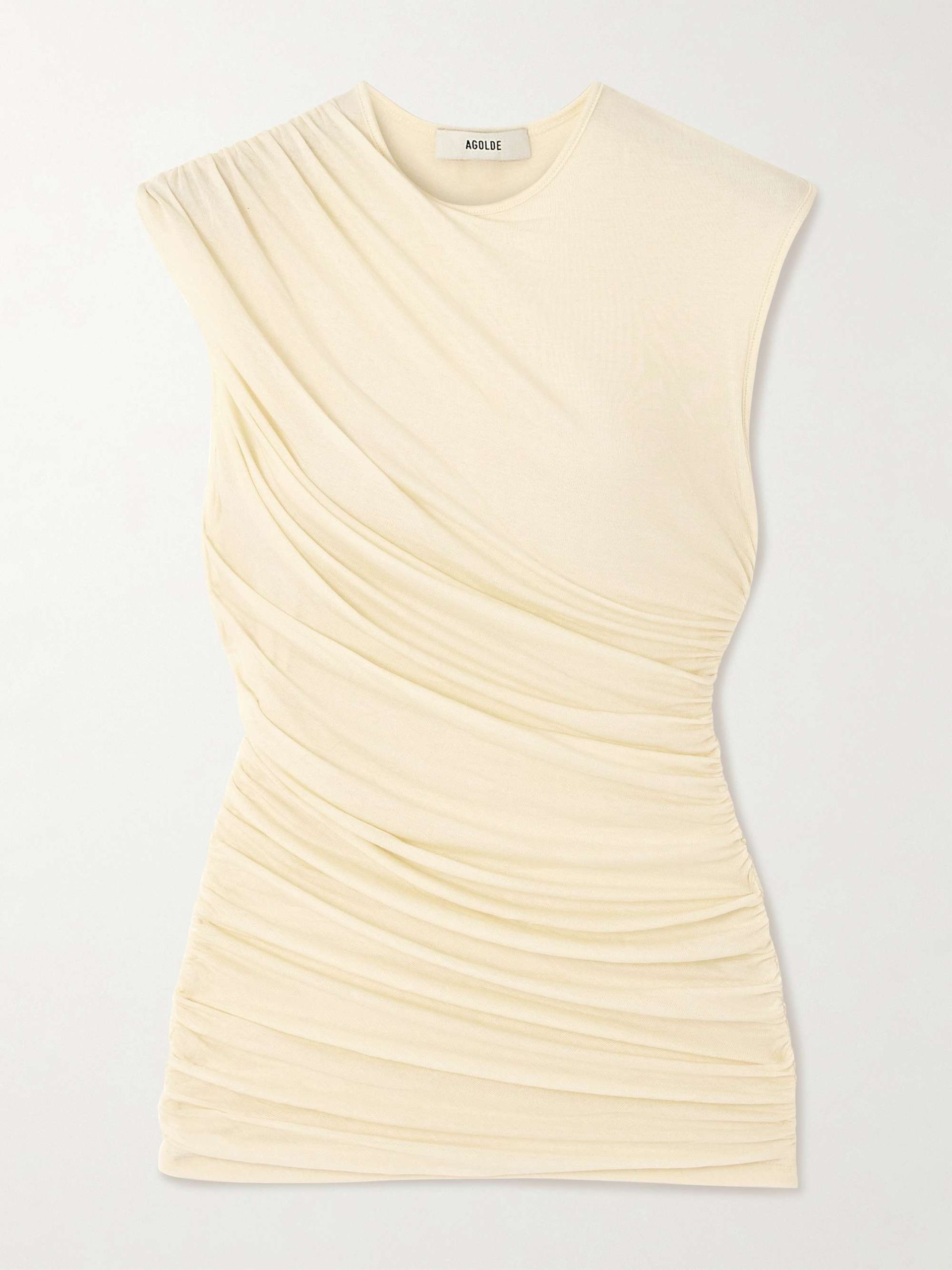 Ester Ruched Stretch-Tencel™ Lyocell Jersey Tank