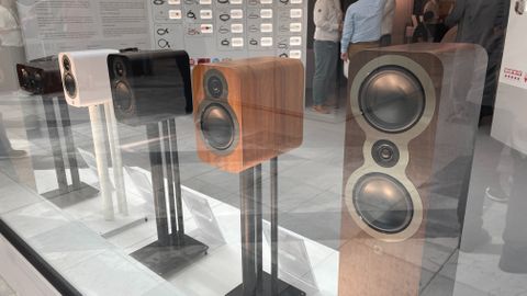 Q Acoustics 3000c all speakers in range on display