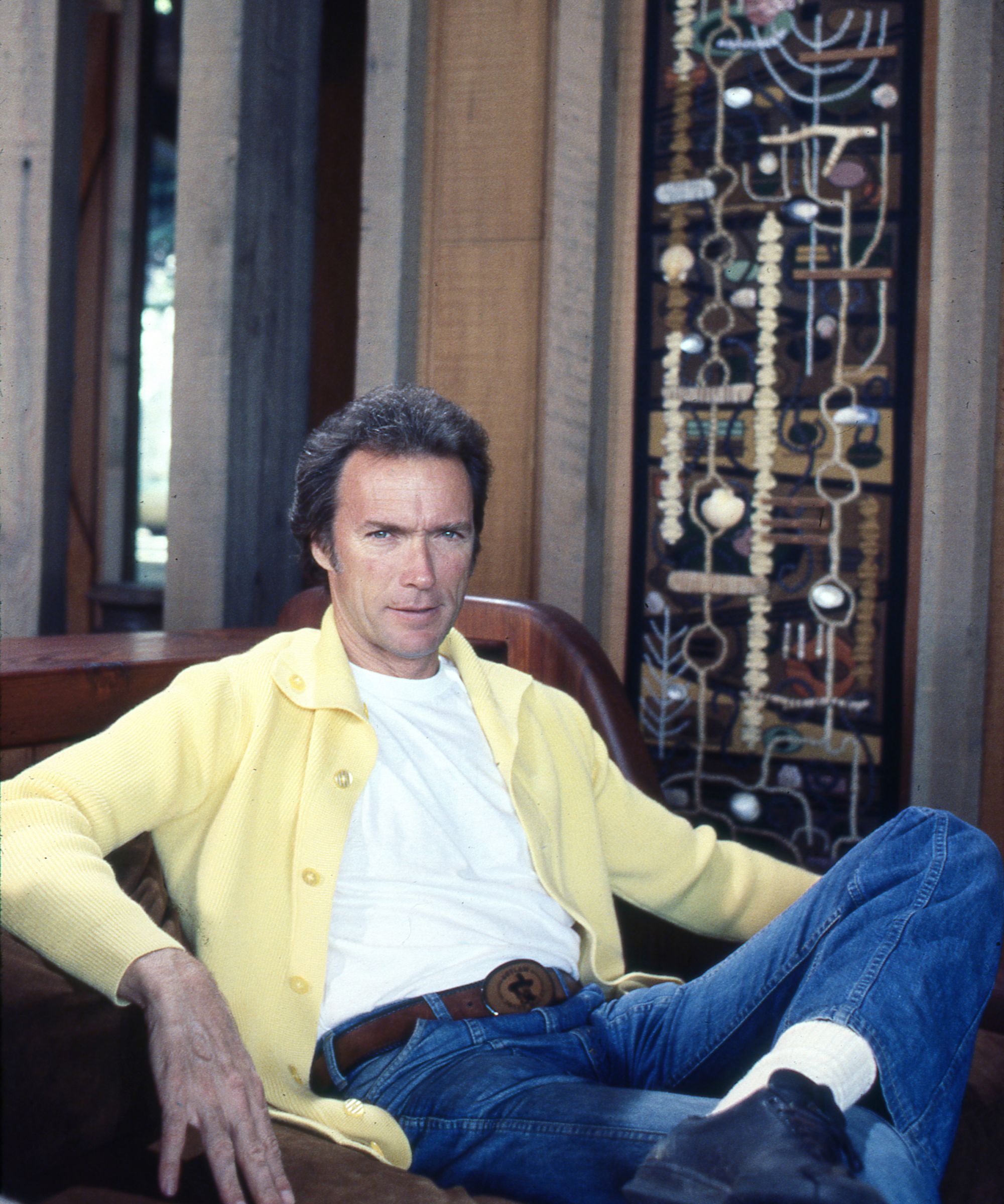 clint eastwood in his living room in the '70s