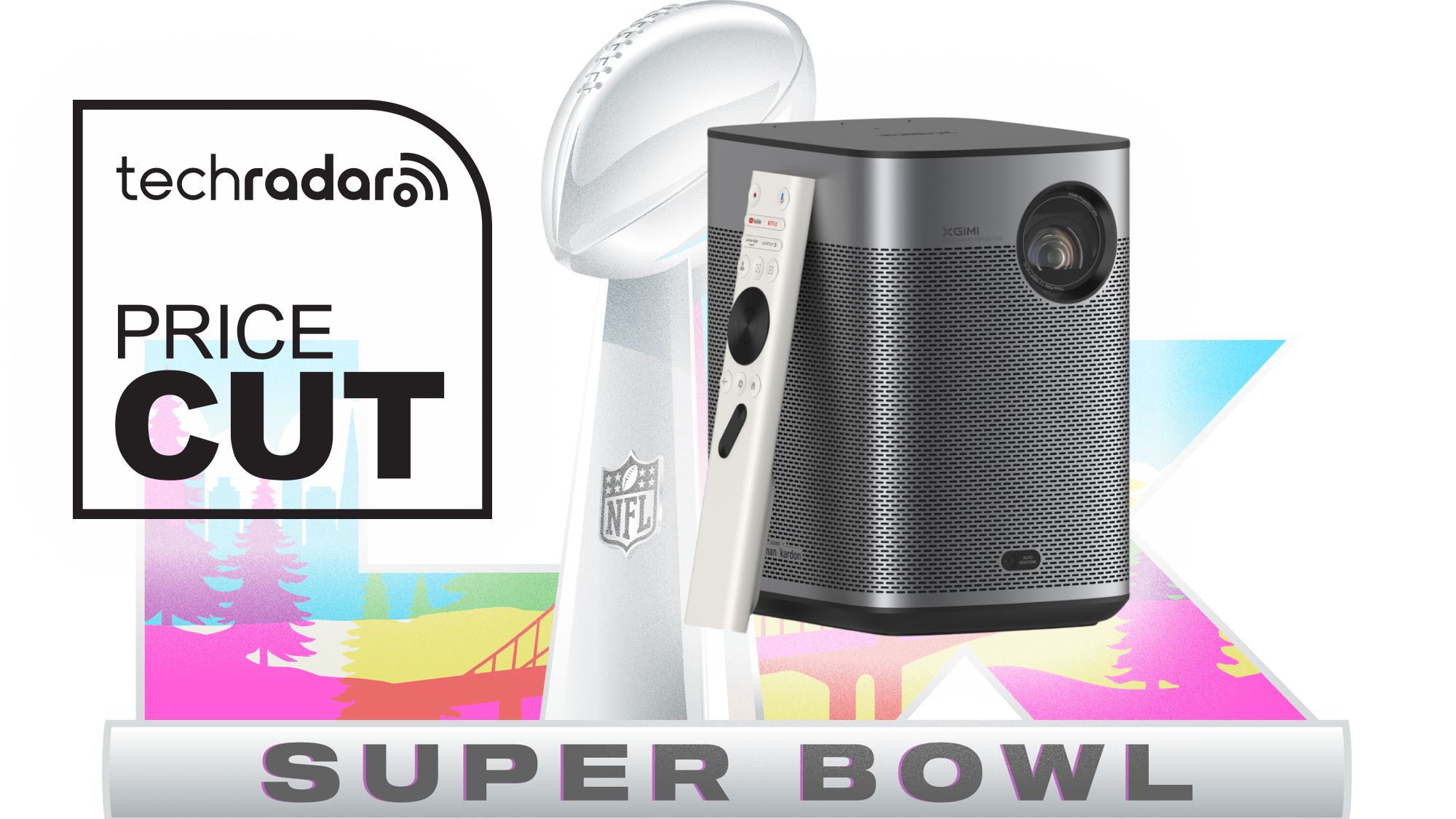Obtenha uma tela do Super Bowl de 120 polegadas por US$ 449