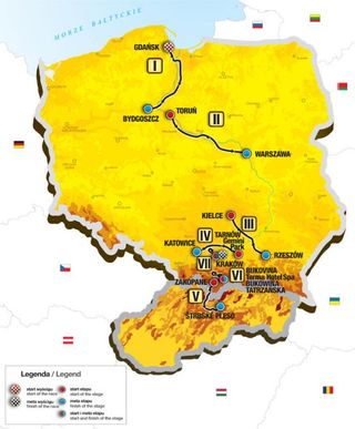 The 2014 Tour of Poland route