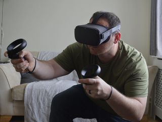 Oculus Quest kneeling