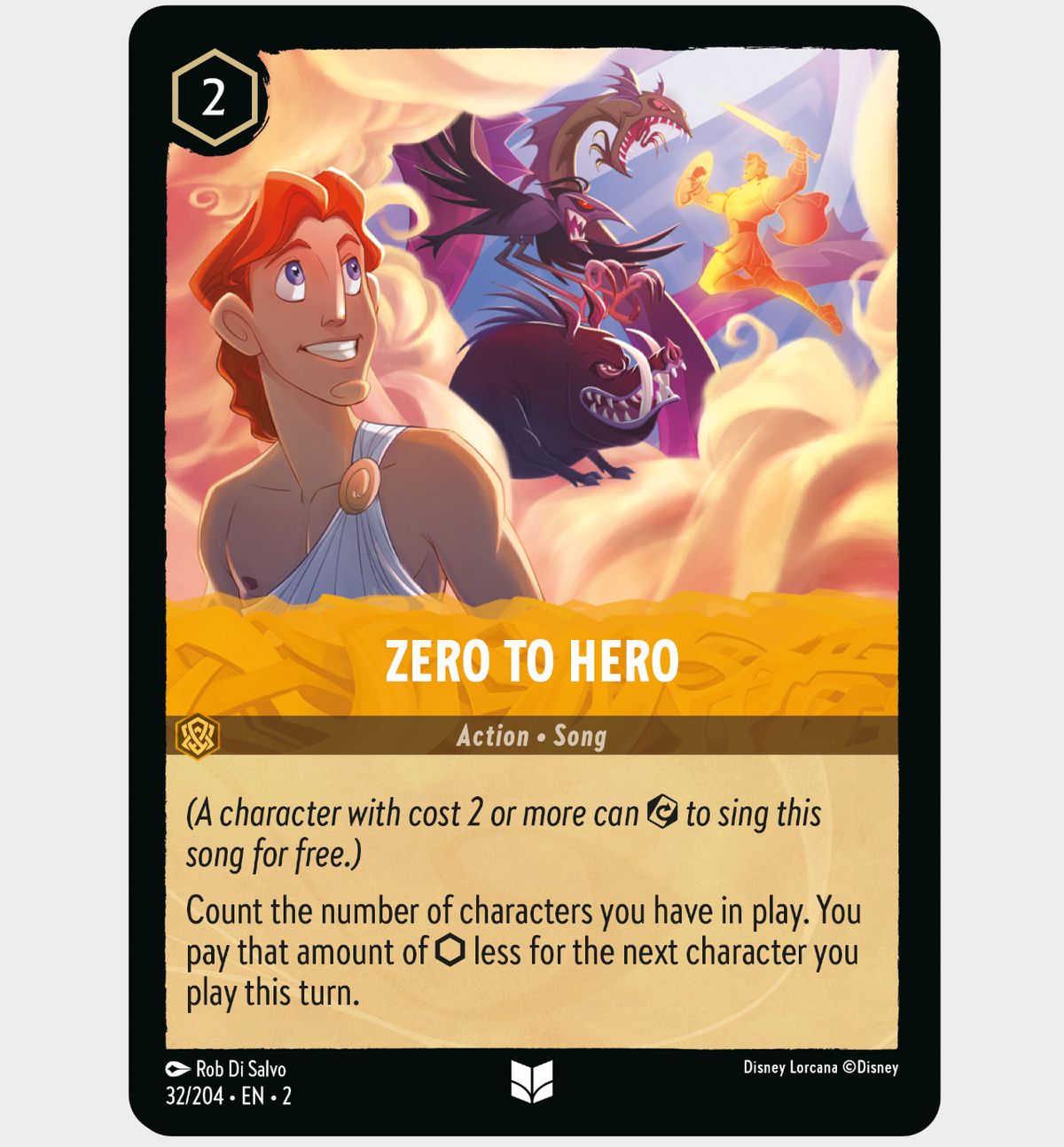 Disney Lorcana cards on a plain background