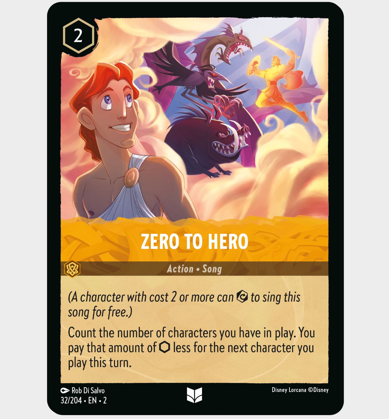 Disney Lorcana cards on a plain background
