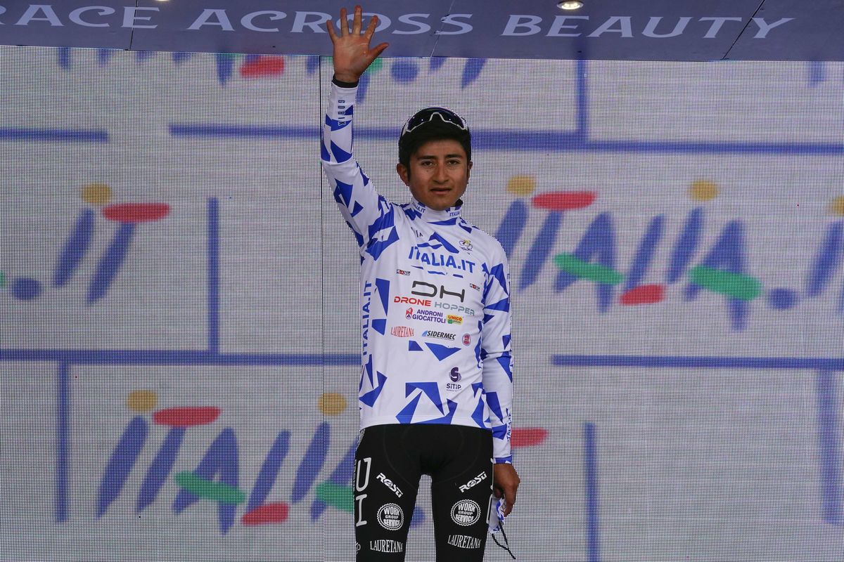 Giro di Sicilia 2022 - 3rd Edition - 4th stage Ragalna - Etna 140 km - 15/04/2022 - Jefferson Alexander Cepeda (ECU - Drone Hopper - Androni Giocattoli) - photo Massimo Fulgenzi/SprintCyclingAgency&Acirc;&copy;2022