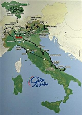 The map of the Giro 2006