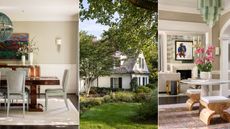 Three images of a historical farmhouse remodel