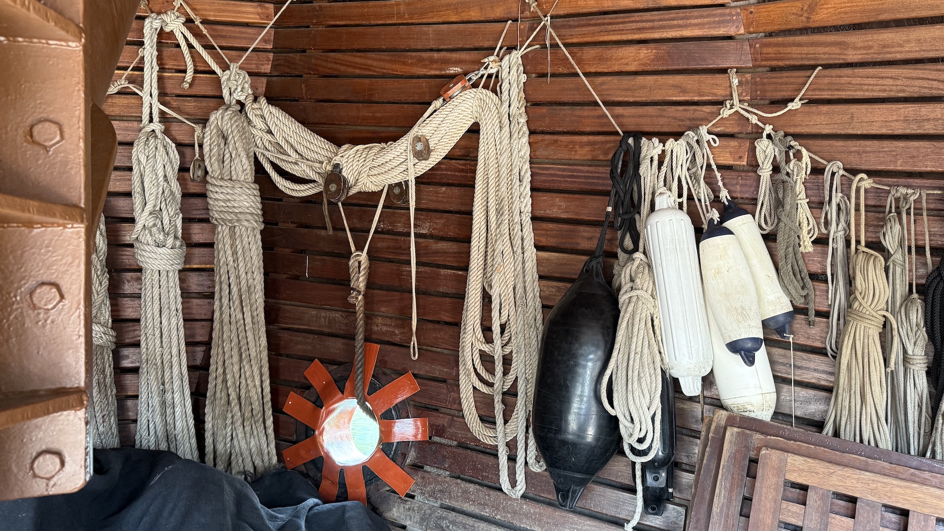 Aboard a replica of the Nao Santa Maria
