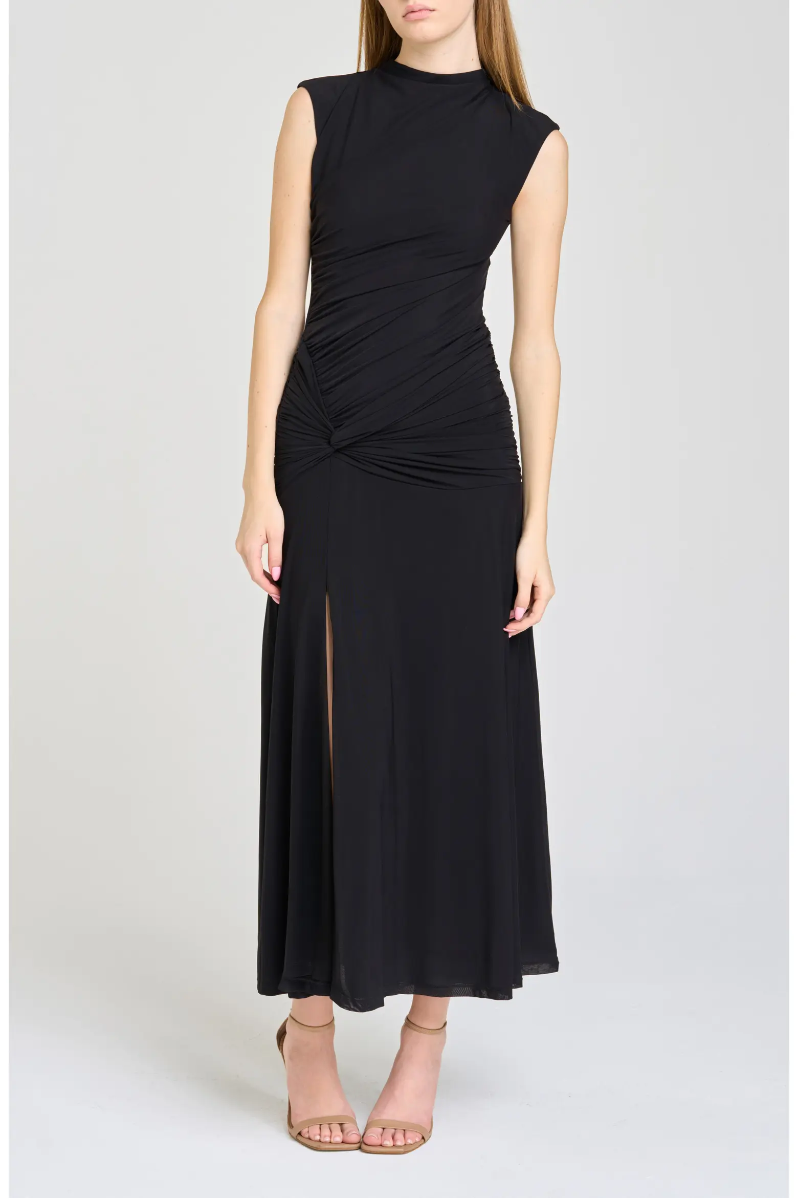 WAYF, Sarielle Ruched Midi Dress