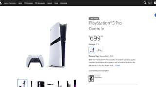 PS5 Pro stock at PS Direct.