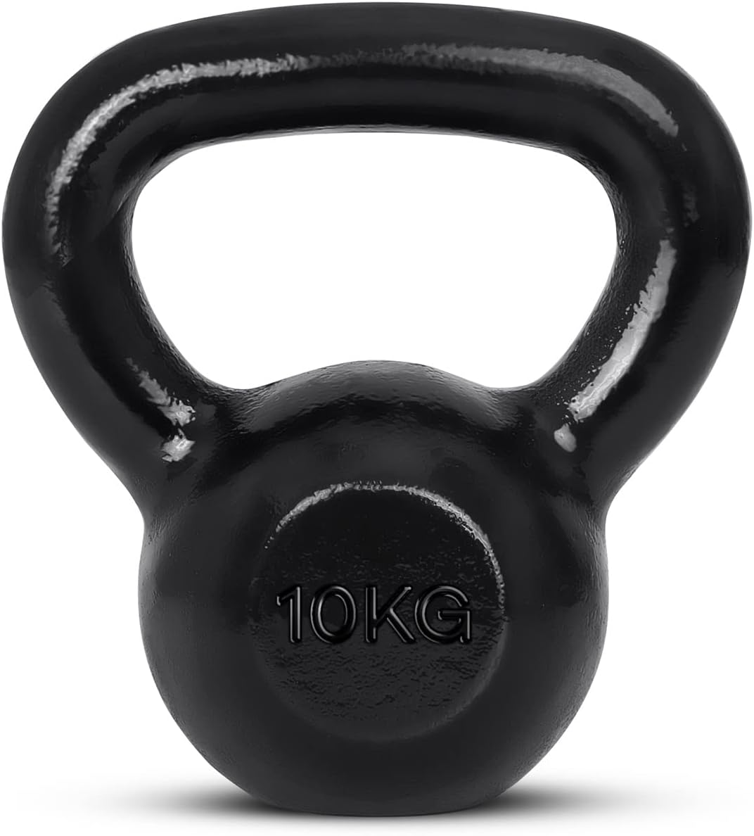 Amazon Basics Cast-Iron Kettlebell, 10 Kg, Black