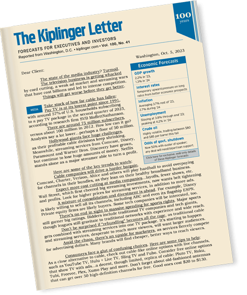 Subscribe to The Kiplinger Letter