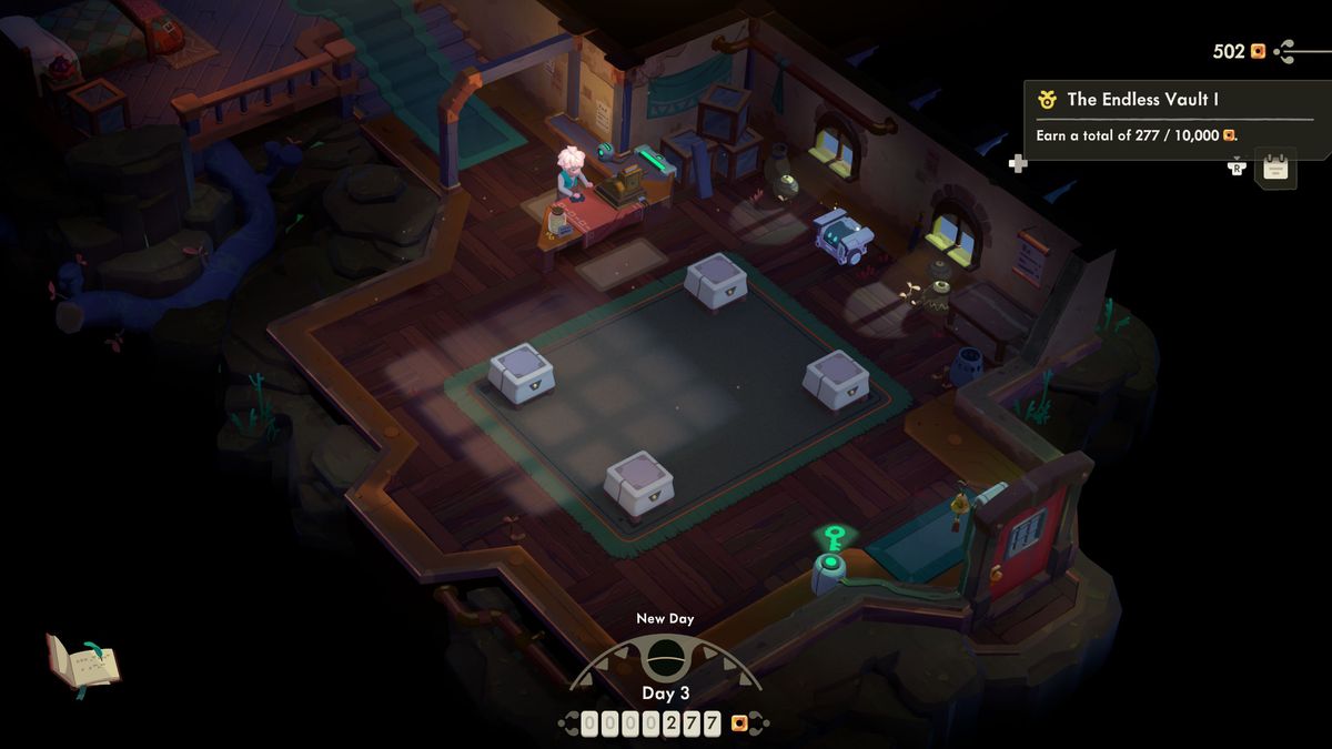 Moonlighter 2: The Endless Vault gameplay screenshots showing the character Will in the village of Tresna and exploring various dungeons.