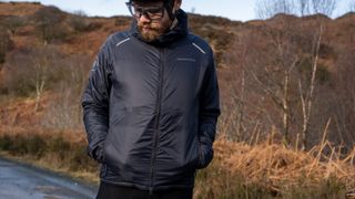 Endura GV500 Insulated jacket pictured with hands in pockets