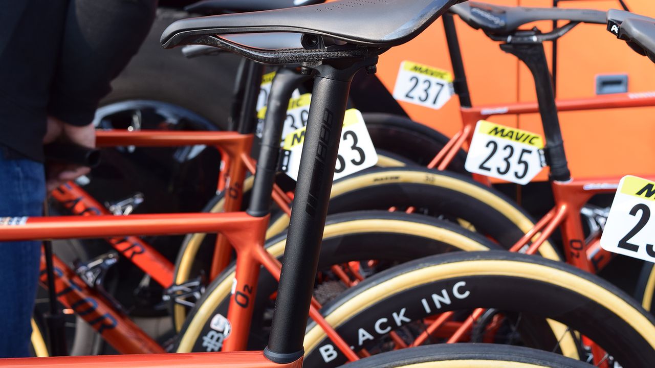 Roompot Charles' Lars Boom ran an in-line alloy seat post from French brand BBB