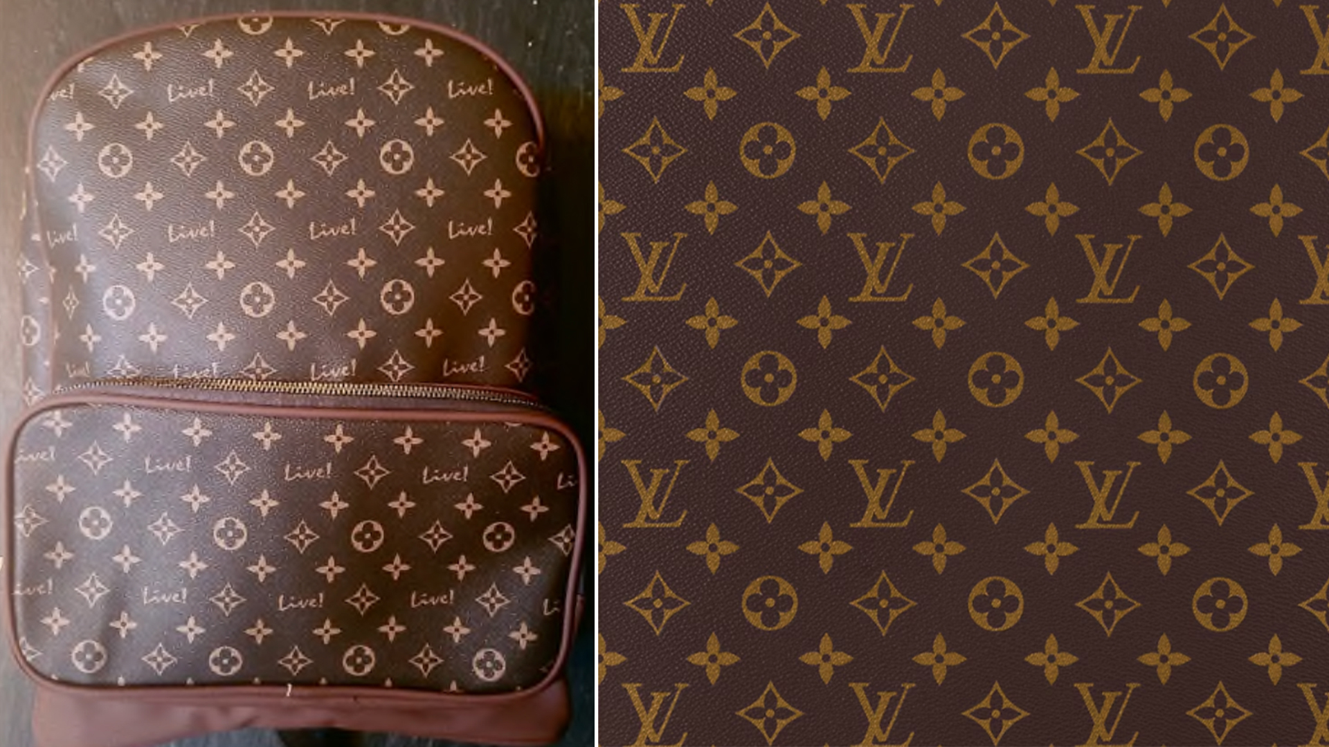 Live! Casino bag vs Louis Vuitton monogram