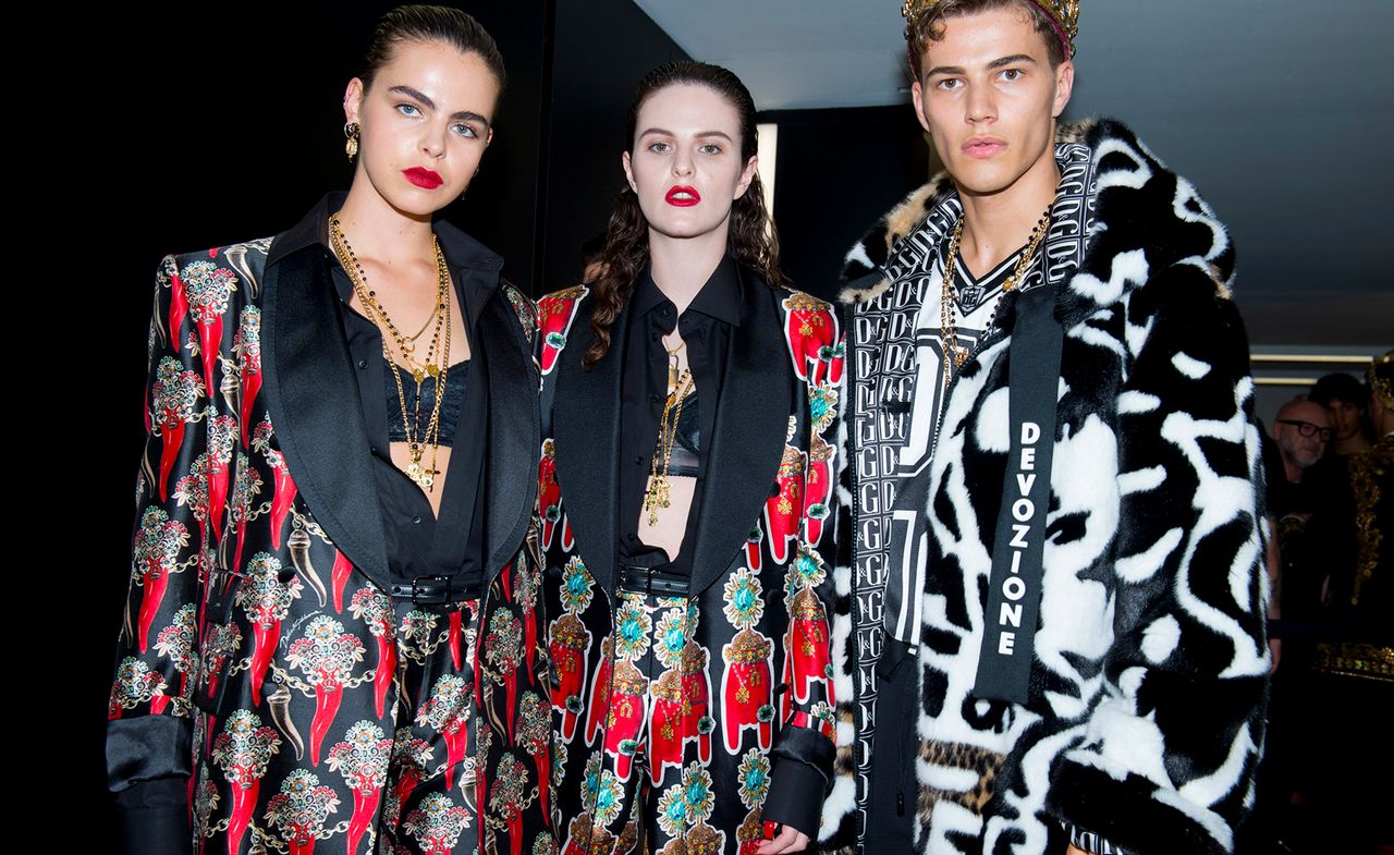 Backstage at Dolce &amp; Gabbana S/S 2019