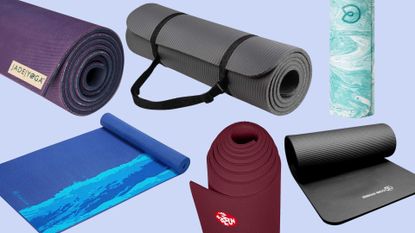 A selection of the best thick yoga mats from a variety of retails, including Gaiam, YogaMatters, BalanceFrom, and Jade