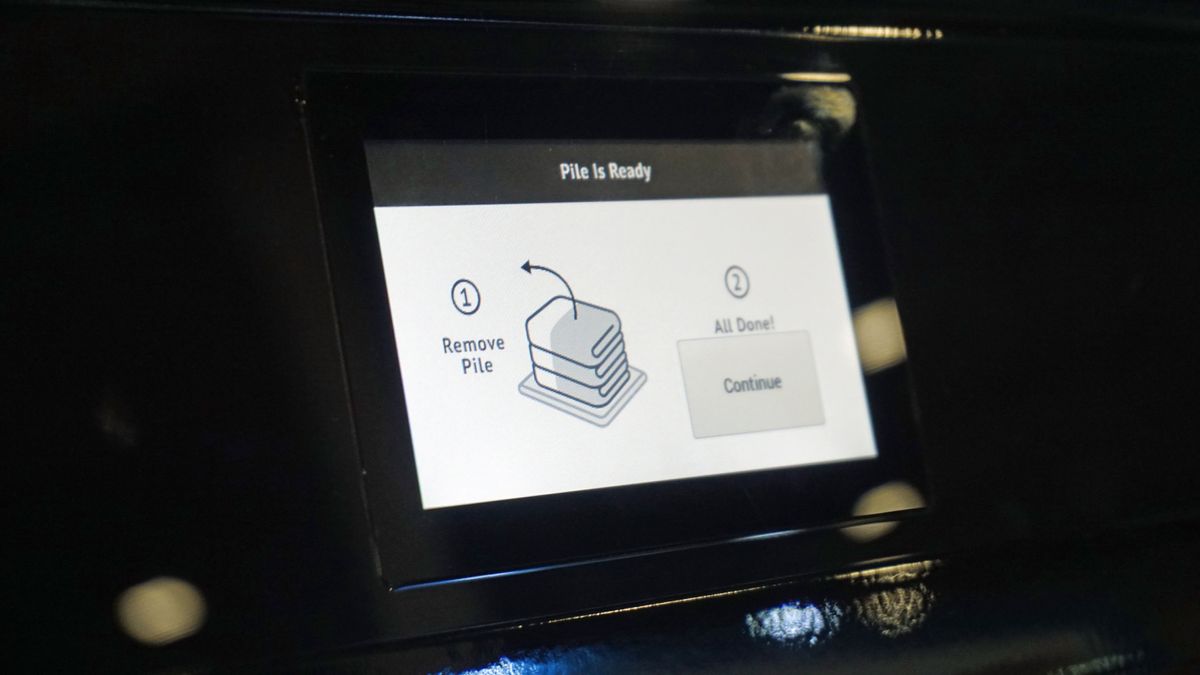 This appears on the screen when the laundry is finished