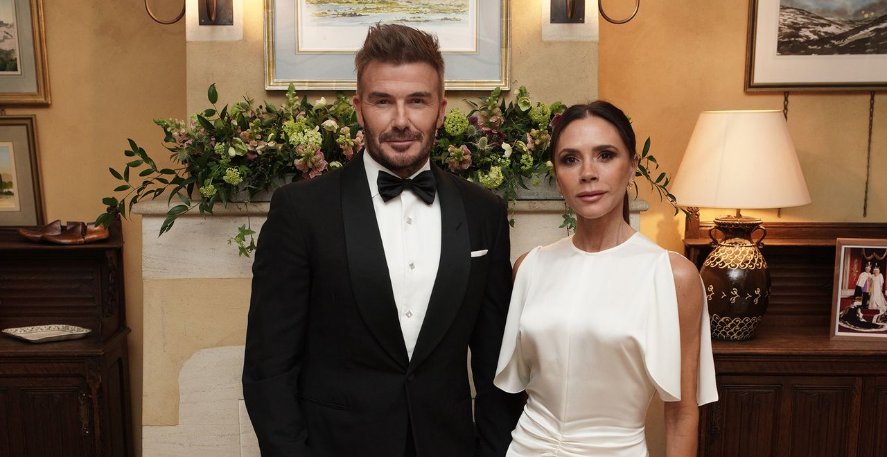 David Beckham and Victoria Beckham attending a dinner in celebration of Slow Food at King Charles III&#039;s Gloucestershire estate