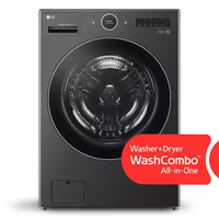 LG WM6998HBA 5.0 cu. ft. Mega Capacity Smart Front Load Electric All-in-One Washer Dryer Combo | was $2,999, now $1,999 at Home Depot (save $1,000)