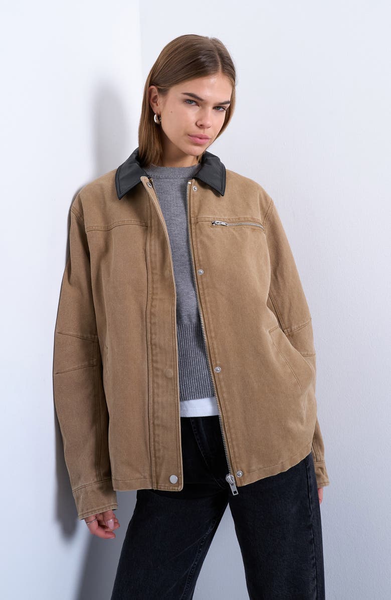 zip through barn jacket