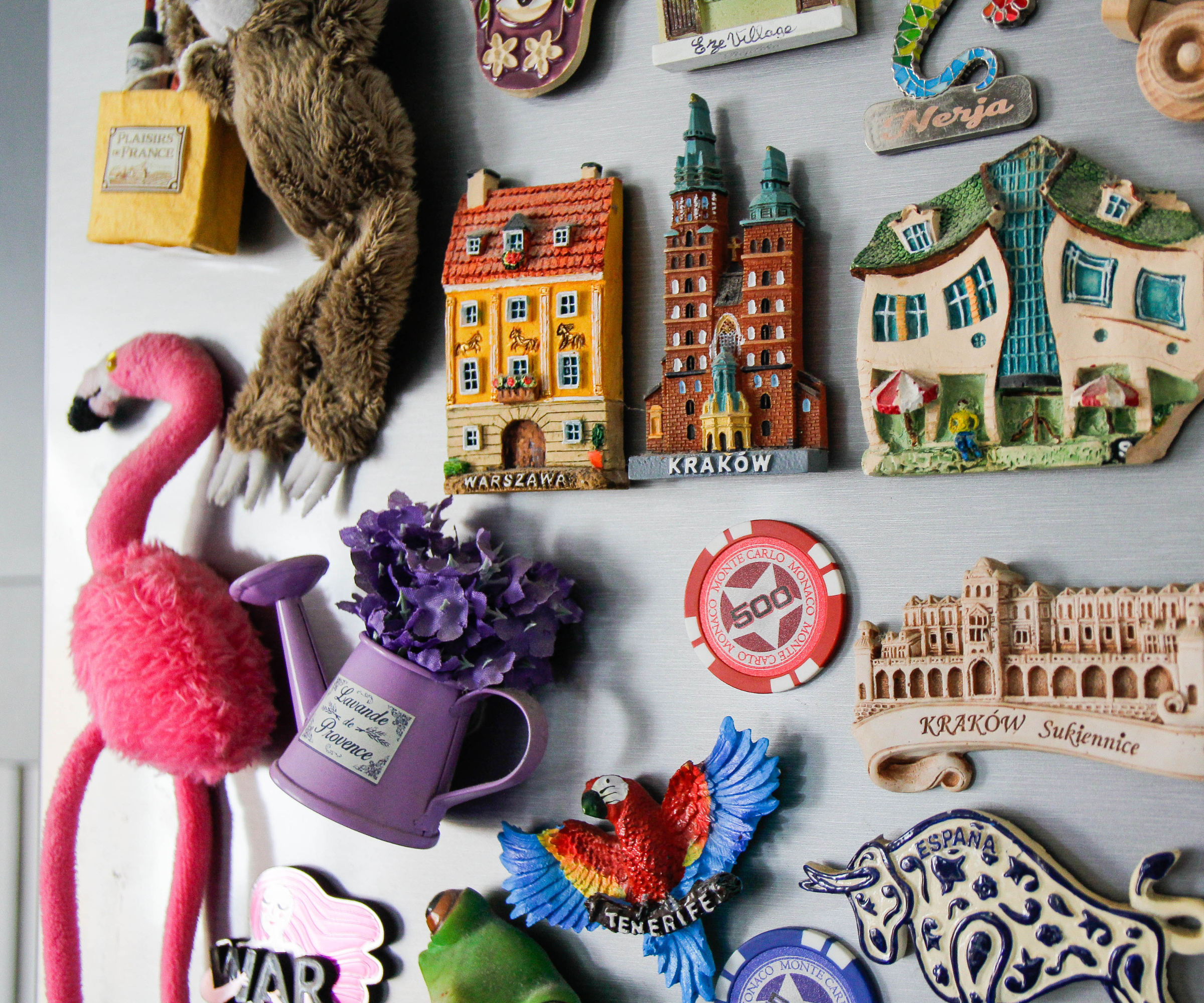 magnets on a fridge