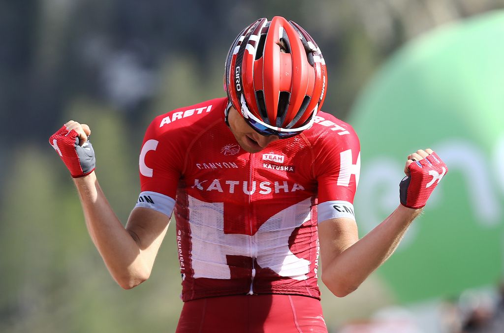 Rein Taaram&auml;e celebrates his first Giro stage win