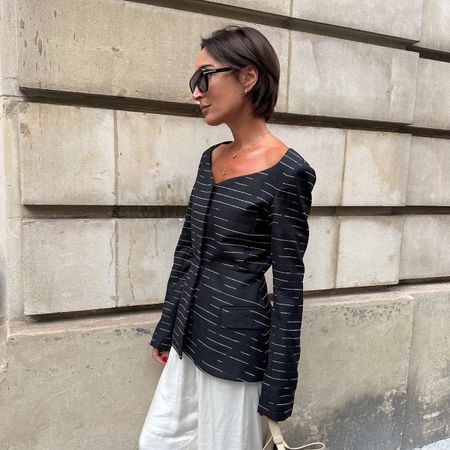 french woman wearing a blazer