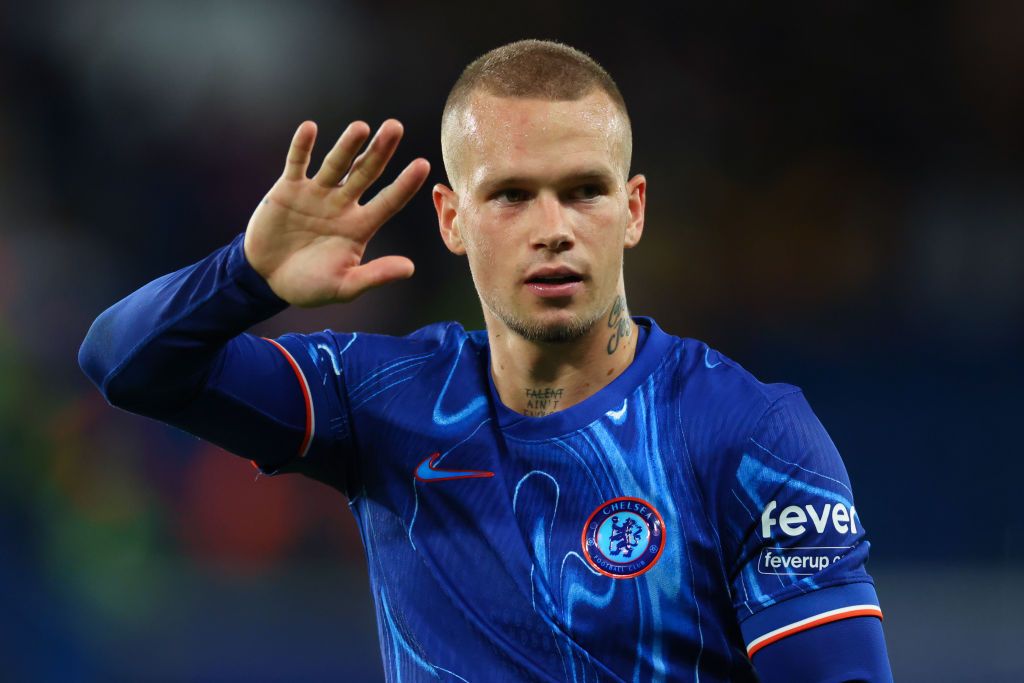 Mykhailo Mudryk of Chelsea during the UEFA Europa Conference League Play-Off 1st leg match between Chelsea v Servette FC at Stamford Bridge on August 22, 2024 in London, England.