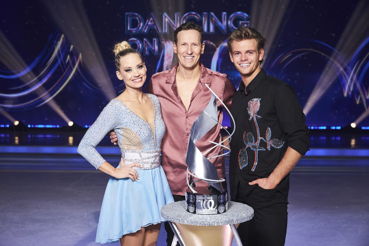 Dancing On Ice 2022 finalists Kimberly Wyatt, Brendan Cole and Regan Gascoigne