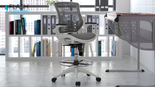 Flash Furniture Mid-Back Mesh Ergonomic Drafting Chair