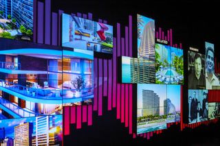 Parque Global, the largest real estate development in Latin America, located in São Paulo, Brazil, recently opened a spectacular showroom featuring a unique mosaic of 34 Christie LCD panels to give visitors an exclusive experience.