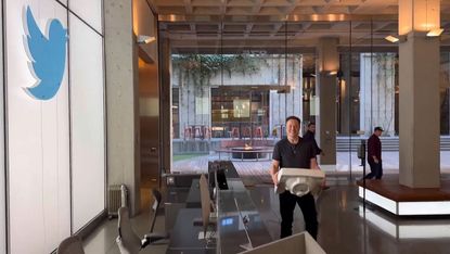 Elon Musk at Twitter HQ in San Francisco